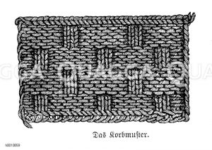 Stricken, Strickmuster: Korbmuster [Digital]