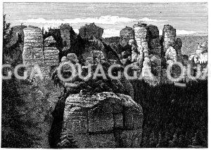 Gansfelsen in der Sächsischen Schweiz (Quadersandsteinformation) [Digital]