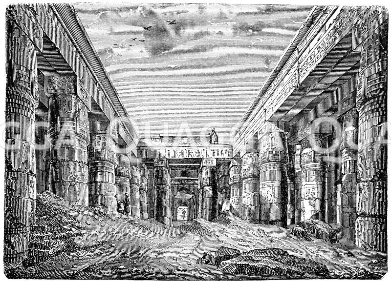 Vorhof des Tempels des Chensu (Chons) in Karnak, Ägypten [Digital]