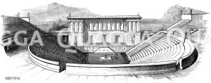 Amphitheater von Segesta, antike Stadt im Nordwesten Siziliens (nach Strack) [Digital]