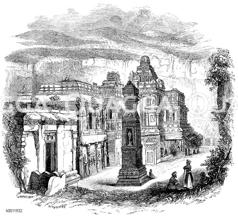 Kailasa zu Ellora, Maharashtra, Indien [Digital]