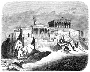 Restaurierte Ansicht der Akropolis, Athen, Griechenland [Digital]