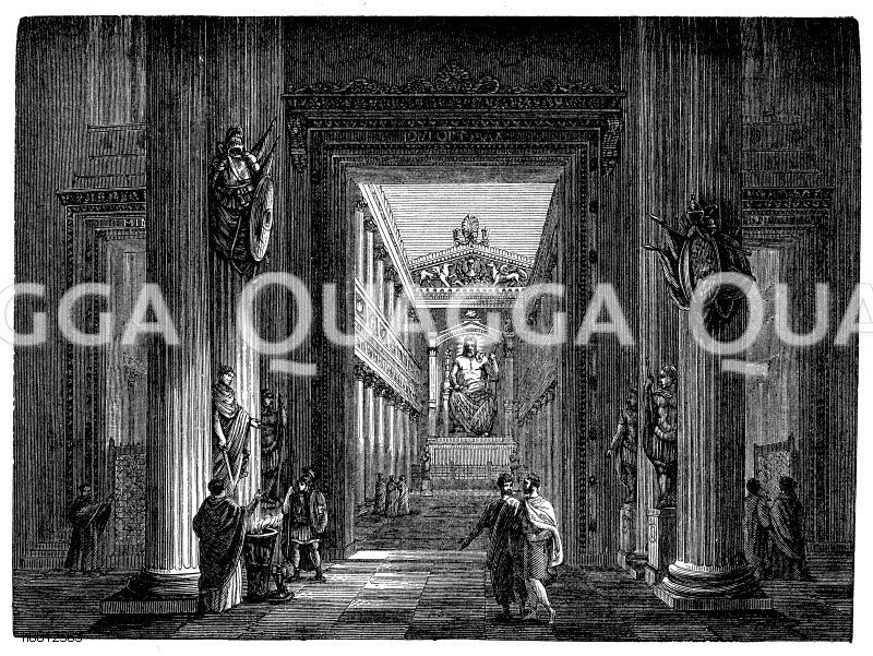 Inneres vom Tempel des Jupiter Stator, höchste Gottheit der römischen Mythologie (Himmelsvater) [Digital]