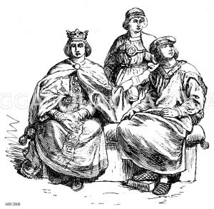 Deutsche (1200-1300), links: König, rechts: Vornehme Herren [Digital]