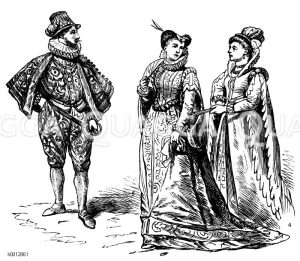 Spanische Tracht, Italien, links: Neapel, mitte: Mailand (1583), rechts: Florenz [Digital]
