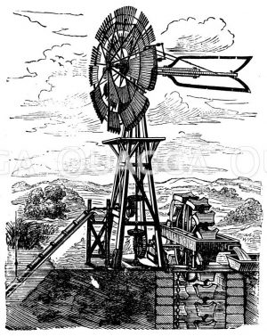 Pumpwerk mit Windmotorbetrieb [Digital]