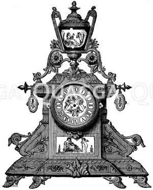 Pendule aus Zinkbronze aus der Auststellung von 1867 [Digital]