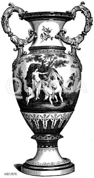 Große Porzellanvase aus der Meißener Fabrik, ausgestellt in London 1862 [Digital]