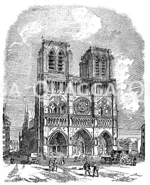 Fassade der Kathedrale Notre Dame zu Paris [Digital]