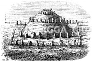 Dänischer Tumulus mit Steinkreisen [Digital]