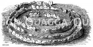 Unbedeckte Grundlage eines Tumulus bei Nikolajew (Gouvernement Cherson) [Digital]