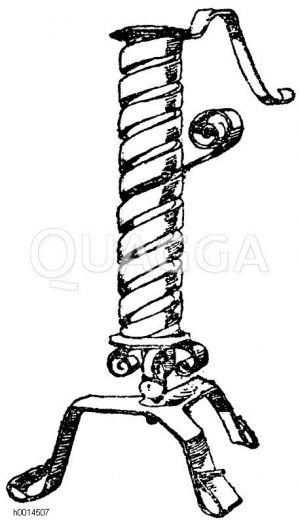 Renaissance-Handleuchter aus Schmiedeisen. 17. Jahrhundert. [Digital]