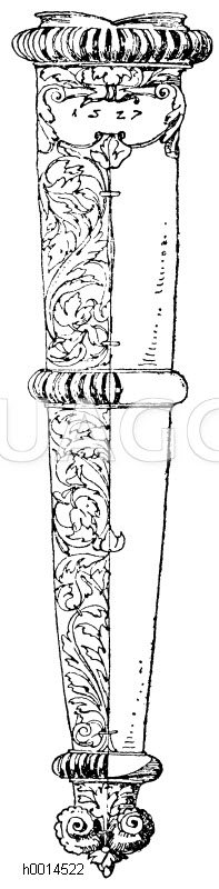 Entwurf zu Dokhgehäuse von Hans Holbein d. j. (1497 bis 1543). (Formenschatz) [Digital]