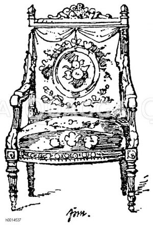 Armsessel im Stile Louis XVI. In Holz geschnitten und vergoldet. (Williamson) [Digital]