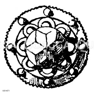 Knopf aus Metall, in Filigranarbeit, emailliert u. s. w. I [Digital]