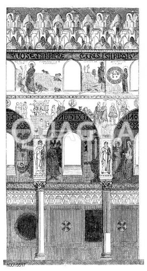 Capella palatina zu Palermo. Teil des Längendurchschnitts [Digital]