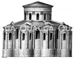 Chor der Kirche Notre Dame du Port zu Clermont, Frankreich [Digital]