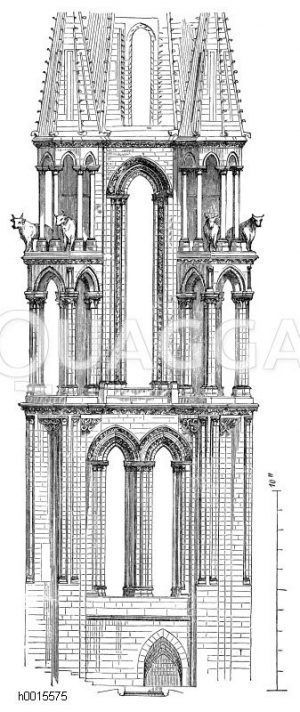 Vor der Kathedrale zu Laon (Viollet-le-Duc) [Digital]