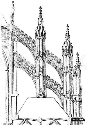 Teil des Querschnitts des Kölner Doms [Digital]