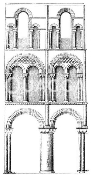 Arkaden aus der Kathedrale zu Peterborough [Digital]