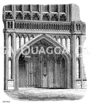 Kathedrale von Winchester: Detail der Westfassade [Digital]