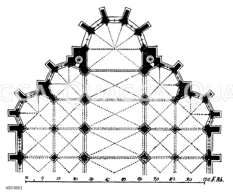 Stiftskirche zu Xanten: Chor, Grundriss [Digital]