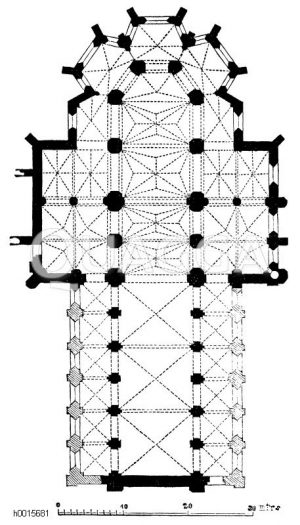 Kirche zu Dargun: Grundriss (nach Dohme) [Digital]