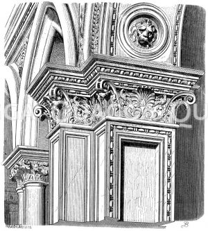 Detail aus dem Hof des Dogenpalastes zu Venedig [Digital]