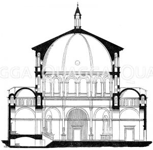 S. Maria della Croce bei Crema: Durchschnitt (M. Lohde) [Digital]