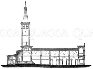Durchschnitt der Kirche in S. Benedetto [Digital]