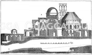 Jerusalem: Grabeskirche, Heiliges Grab, Längendurchschnitt [Digital]