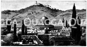 Jerusalem mit Ölberg und Felsendom auf der Tempelstätte [Digital]