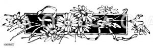 Ornament: Band mit Blumen [Digital]