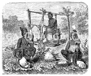 Spinnende und webende Aschanti [Digital]