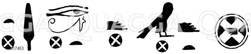 Schriftzug "Ägypten" in Hieroglyphen - Quagga Illustrations