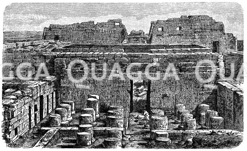 Trümmer des Säulensaals zu Medinet-Habu [Digital]