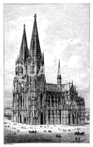 Kölner Dom (Deutschland, Grundsteinlegung 1248 und Schlußweihe 1880)