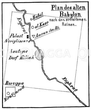 Plan des alten Babylon [Digital]