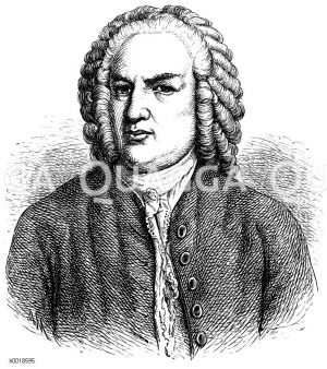 Johann Sebastian Bach (geb. 31. März 1685, gest. 28. Juli 1750), deutscher Komponist, Orgel- und Klaviervirtuose des Barock [Digital]