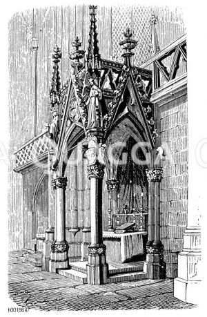 Altar mit gotischem Baldachin im Dom zu Regensburg [Digital]