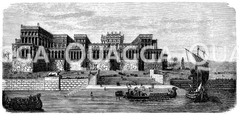 Assyrischer Palastbau. Nach Fergusson [Digital]