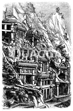 Felsengräber bei Kyanea Jaghu in Lykien (Nachahmung vom Holzbauten) [Digital]