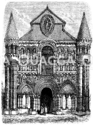 Kirche Notre Dame zu Poitiers (Romantischer Stil) [Digital]