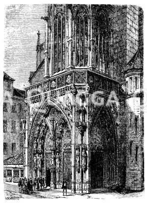 Portal der Frauenkirche in Nürnberg (Gotischer Stil) [Digital]