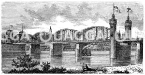 Eisenbahnbrücke über den Rhein bei Mainz [Digital]