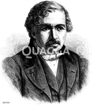 Louis-Jacques-Mandé Daguerre (1787 – 1851), französischer Maler und Erfinder des fotografischen Verfahrens Daguerreotypie [Digital]