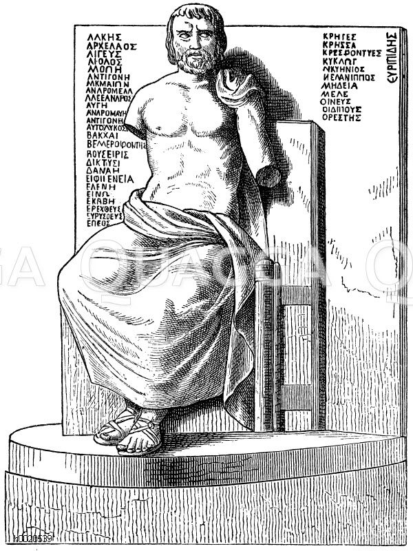 Euripides. Nach einer Statue im Museum des Louvre Quagga Illustrations