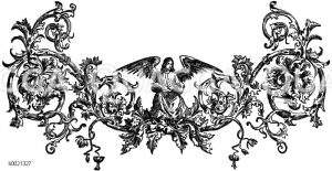 Ornament: Kapitelabschlussvignette mit Engel [Digital]