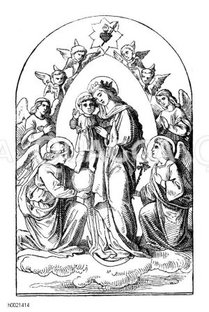 Madonna mit dem Kind, umgeben von Engeln [Digital]