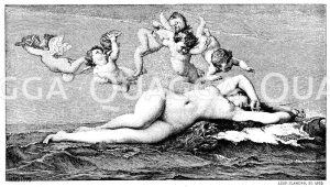 Geburt der Venus. Nach einem Gemälde von Cabanel [Digital]